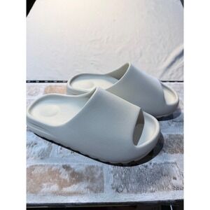 Unbranded Bone Foam Slide Sandals Off White Comfort
